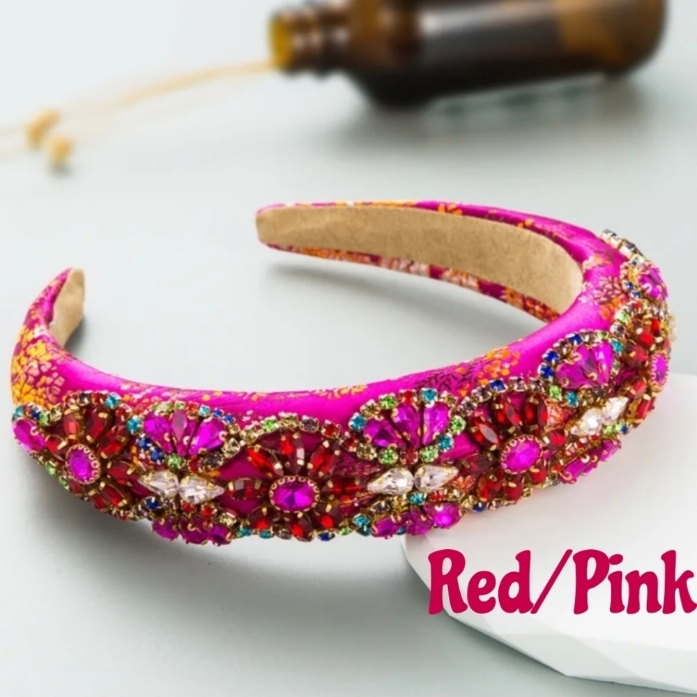 Rhinestone Headbands Elegant Baroque Style - Picture 8 of 15